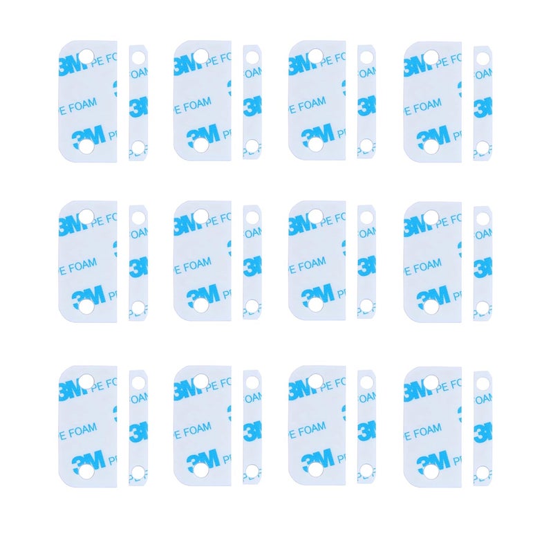 Crvicv Adhesive Replacement Tape for Ring Alarm Contact Sensors & Magnets (2nd Gen) – Durable Double-Sided Pads for Easy Installation – Pack of 12 Sensor Pads & 12 Magnet Pads, Pre-Cut, No Cutting Needed - Image 1